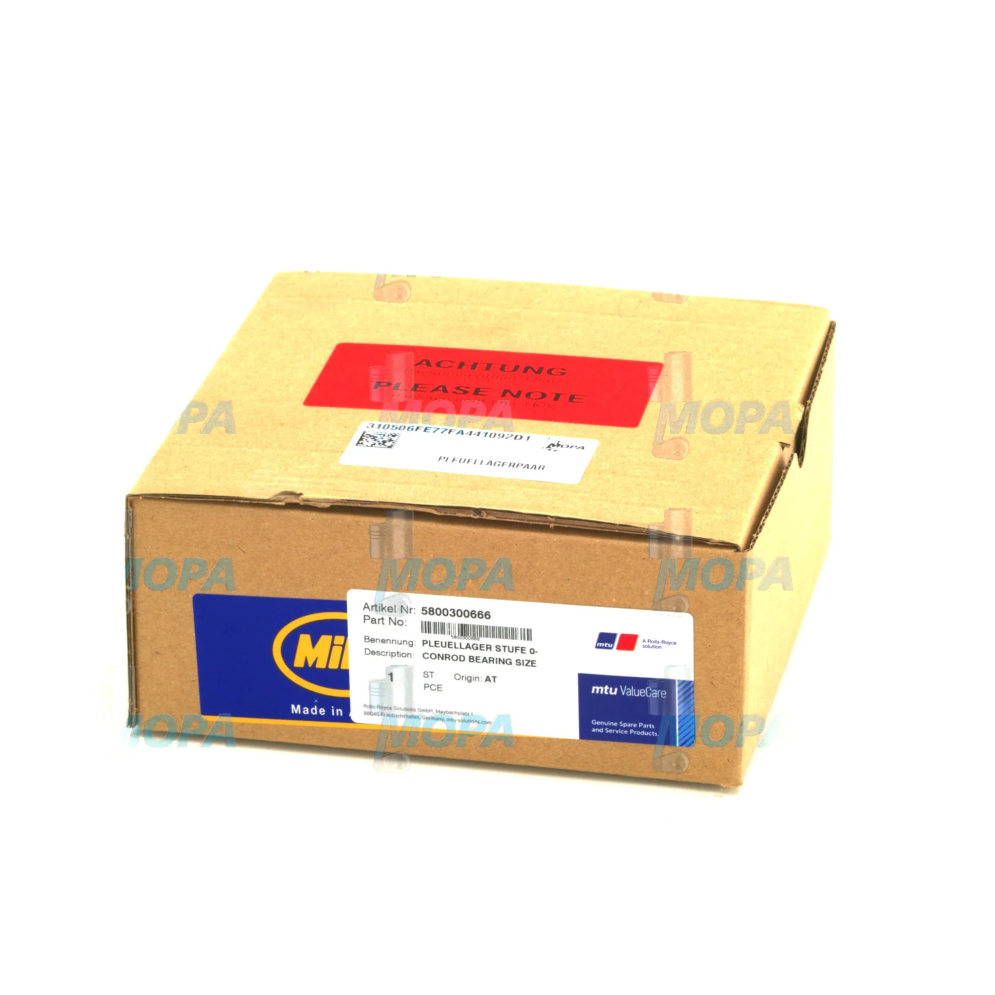 BIG END BEARING PAIR - 5800300666 suitable for MTU engines 4