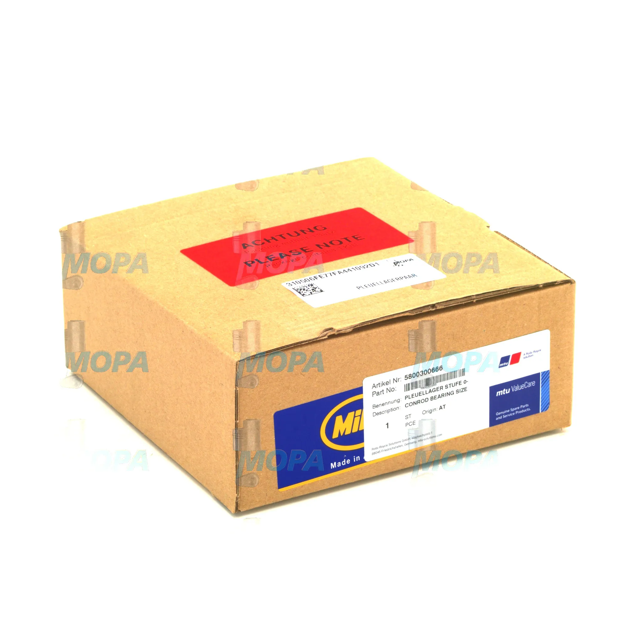 BIG END BEARING PAIR - 5800300666 suitable for MTU engines 3