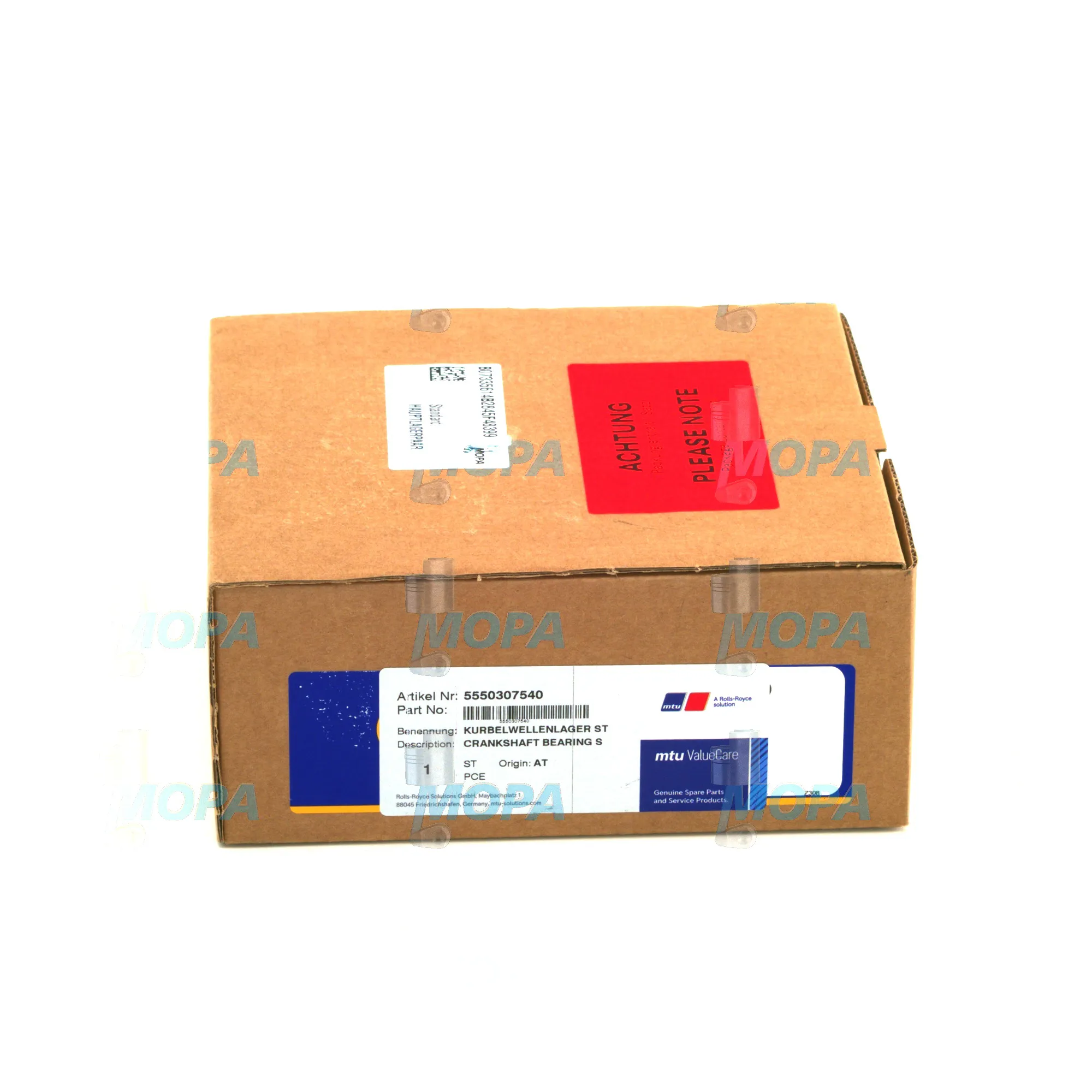 MAIN BEARING PAIR - 5550307540 suitable for MTU engines 8
