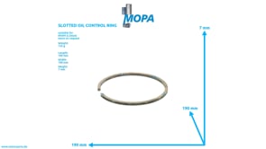 SLOTTED OIL CONTROL RING - 01153454 suitable for MWM & Deutz engines
