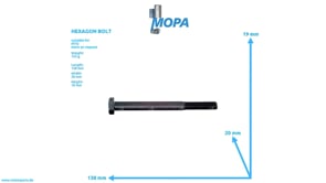 HEXAGON BOLT - 000931012205 suitable for MTU engines