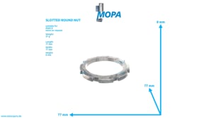 SLOTTED ROUND NUT - 81906200057 suitable for MAN D engines