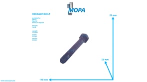 HEXAGON BOLT - 01136990 suitable for Deutz engines