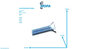 COUNTERSUNK SCREW - 000963010001 suitable for MTU engines