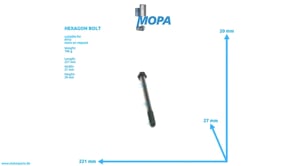HEXAGON BOLT - 000931012124 suitable for MTU engines