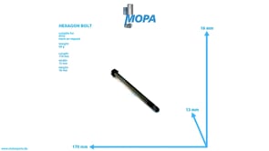 HEXAGON BOLT - 000931008177 suitable for MTU engines