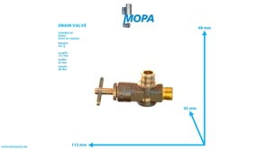 DRAIN VALVE - 01161219 suitable for Deutz engines