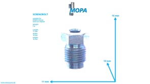 PRESSURE SCREW - 01212487 suitable for MWM & Deutz engines