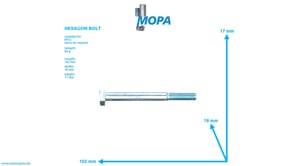 HEXAGON BOLT - 000931010229 suitable for MTU engines