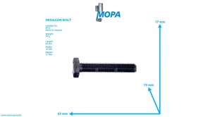 HEXAGON BOLT - 000933010150 suitable for MTU engines