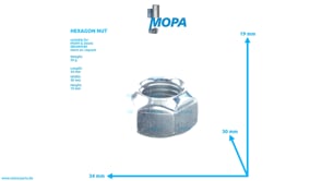 HEXAGON NUT - 01138347 suitable for MWM & Deutz engines