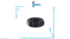 HEXAGON NUT - 8690170012 suitable for MTU engines