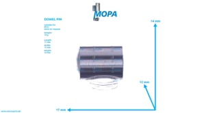 DOWEL PIN - 000007012108 suitable for MTU engines