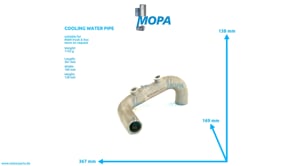 COOLING WATER PIPE - 50063010758 suitable for MAN D-engines