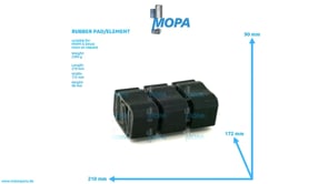 RUBBER PAD/ELEMENT - 02078060 suitable for MWM & Deutz engines
