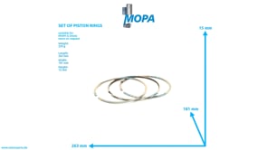 SET OF PISTON RINGS - 12211490 suitable for MWM & Deutz engines