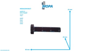 HEXAGON BOLT - 06012847526 suitable for MAN D engines