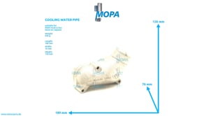 COOLING WATER PIPE - 51063010709 suitable for MAN D-engines