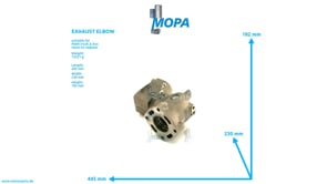 EXHAUST ELBOW - 51081016275 suitable for MAN D-engines