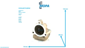 COOLANT ELBOW - 51063010942 suitable for MAN D-engines