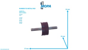 RUBBER-TO-METAL PAD - 12342929 suitable for MWM & Deutz engines RUBBER-TO-METAL PAD - 12342929 suitable for MWM & Deutz engines