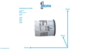 SPIN-ON OIL FILTER - 01174416 suitable for Deutz engines