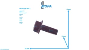 HEXAGON BOLT - 201665008001 suitable for MTU engines