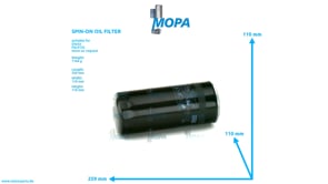 SPIN-ON OIL FILTER - 01174420 suitable for Deutz engines