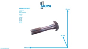 HEXAGON BOLT - 01157498 suitable for Deutz engines