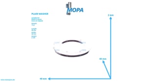 PLAIN WASHER - 01176709 suitable for MWM & Deutz engines