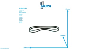 V-BELT SET - 01174284 suitable for Deutz engines