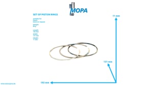 SET OF PISTON RINGS - 04182787 suitable for Deutz engines