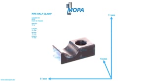 PIPE HALF-CLAMP - 700325012100 suitable for MTU engines