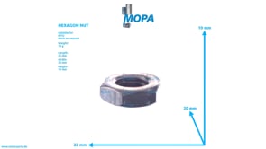 HEXAGON NUT - 000439012200 suitable for MTU engines HEXAGON NUT - 000439012200 suitable for MTU engines