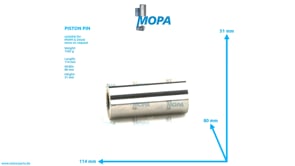 PISTON PIN - 12342590 suitable for MWM & Deutz engines