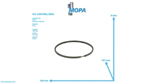 OIL CONTROL RING - 0090378518 suitable for MTU engines
