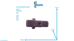 HOLLOW SCREW UNION - 915037010100 suitable for MTU engines