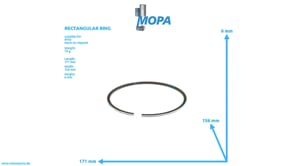 RECTANGULAR RING - 0080376419 suitable for MTU engines