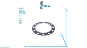 GASKET - 12163439 suitable for MWM & Deutz engines
