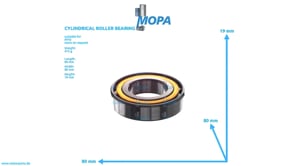CYLINDRICAL ROLLER BEARING - 205412102004 suitable for MTU engines