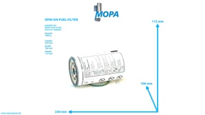SPIN-ON FUEL FILTER - 51125030052 suitable for MAN D engines SPIN-ON FUEL FILTER - 51125030052 suitable for MAN D engines