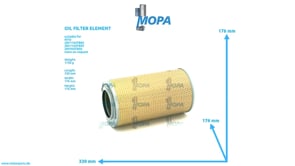 OELFILTEREINSATZ - 0001846026 passend für MTU Motoren