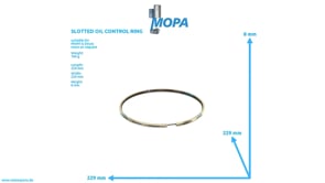 SLOTTED OIL CONTROL RING - 01171495 suitable for MWM & Deutz engines SLOTTED OIL CONTROL RING - 01171495 suitable for MWM & Deutz engines