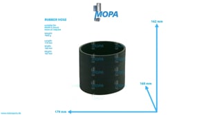RUBBER HOSE - 01222645 suitable for MWM & Deutz engines