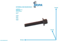EXTERNAL HEX ROUND BOLT - 06032210609 suitable for MAN D engines