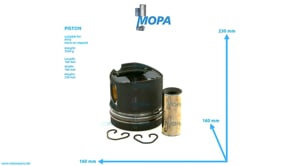 PISTON - 4440300117 suitable for MTU engines