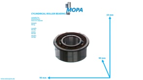 CYLINDRICAL ROLLER BEARING - 01136665 suitable for MWM & Deutz engines