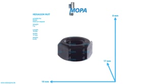 HEXAGON NUT - 01143524 suitable for Deutz engines