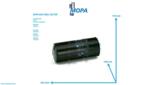 SPIN-ON FUEL FILTER - X57508300091 suitable for MTU engines