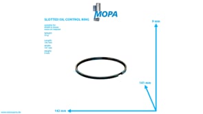 SLOTTED OIL CONTROL RING - 01167857 suitable for MWM & Deutz engines